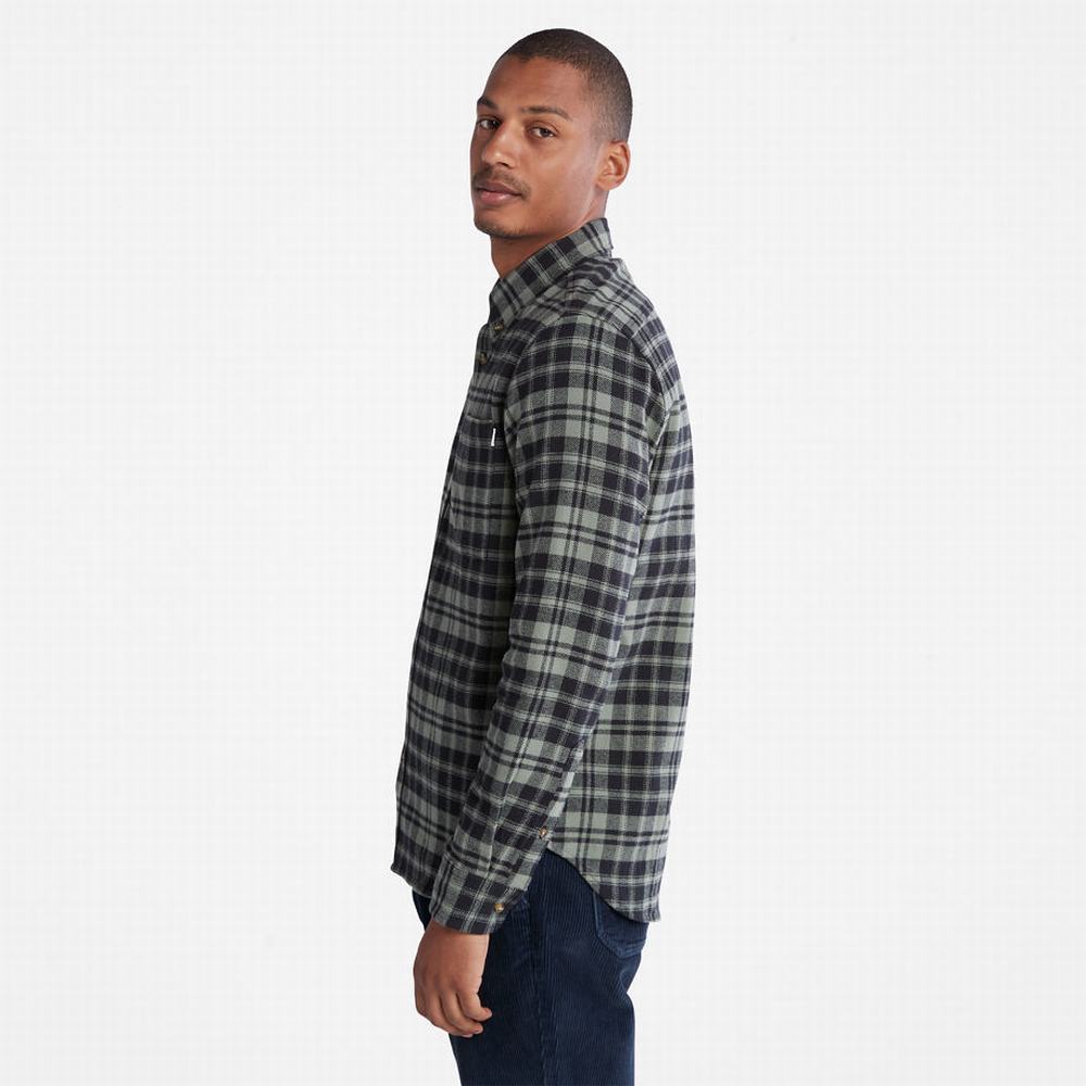Timberland Flannel Checked Gömlek Erkek Yeşil | TR-1974N