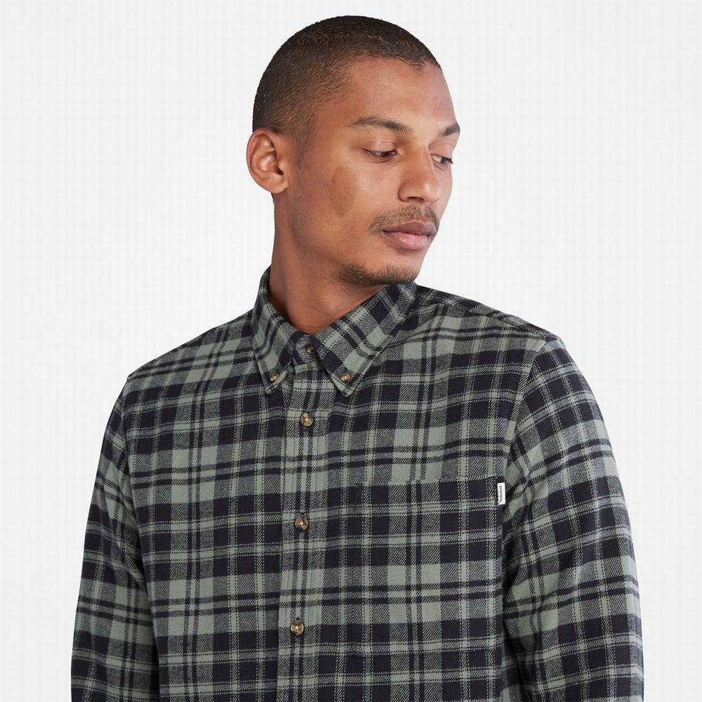 Timberland Flannel Checked Gömlek Erkek Yeşil | TR-1974N