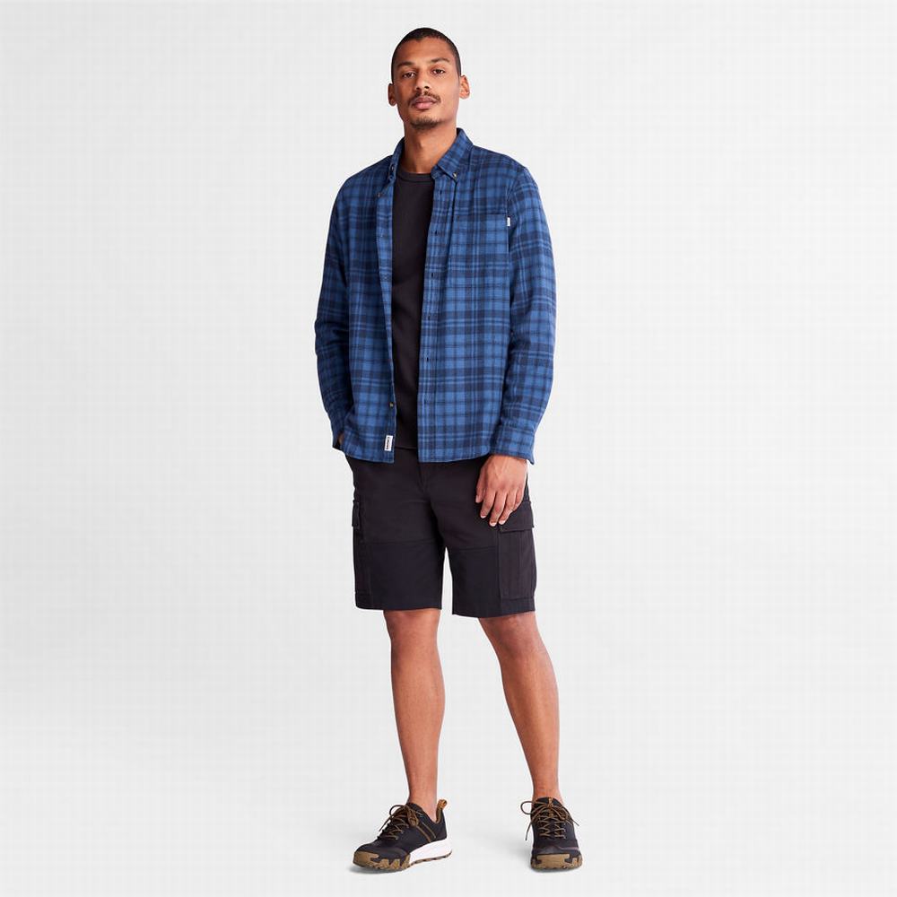 Timberland Flannel Checked Gömlek Erkek Lacivert | TR-8640Q