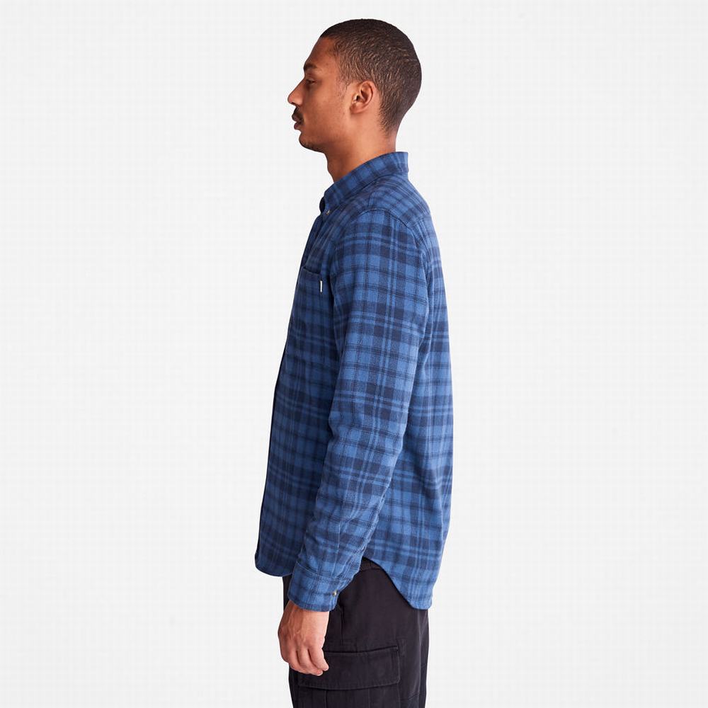 Timberland Flannel Checked Gömlek Erkek Lacivert | TR-8640Q