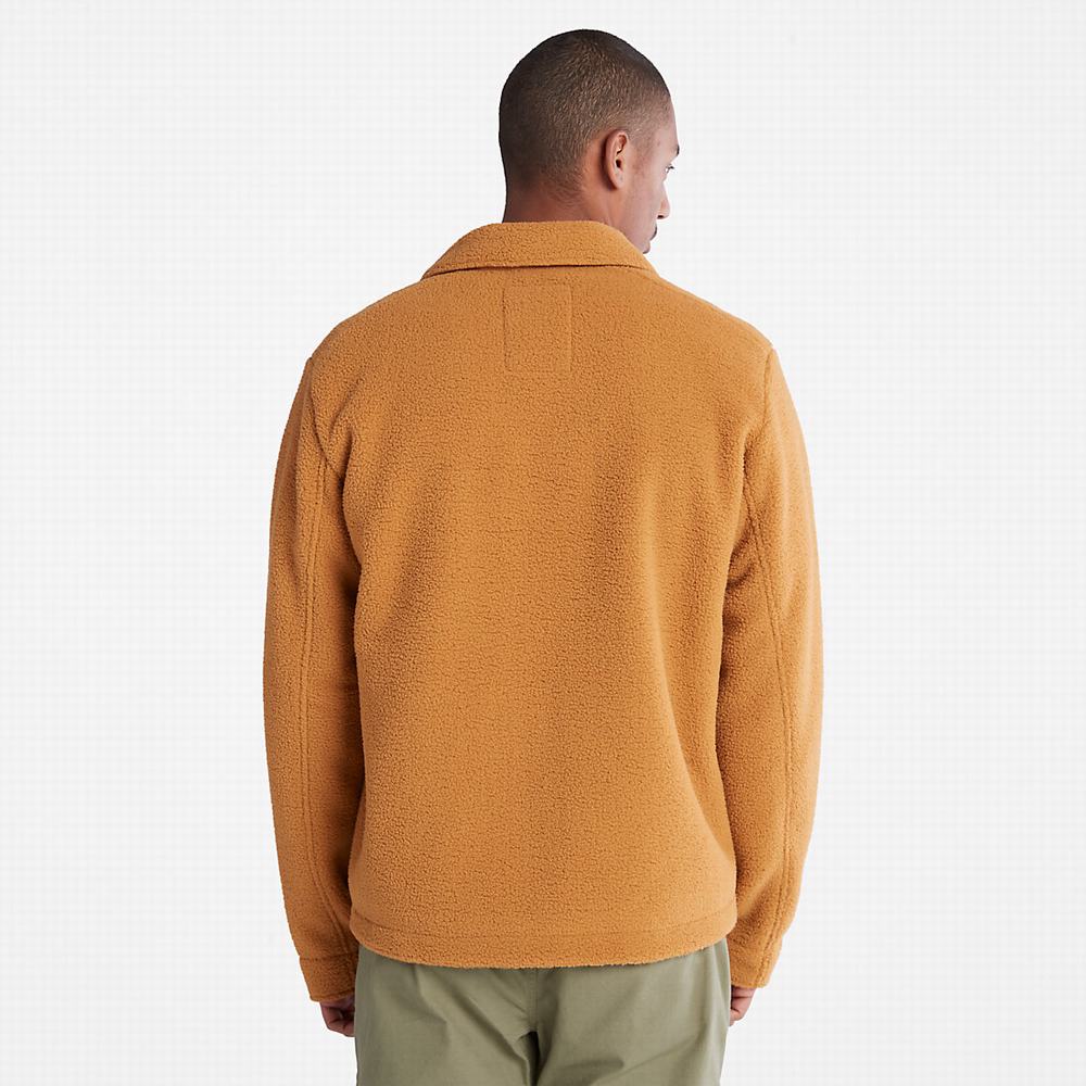 Timberland Fleece Overshirt Ceket Erkek Açık Kahverengi | TR-7593R