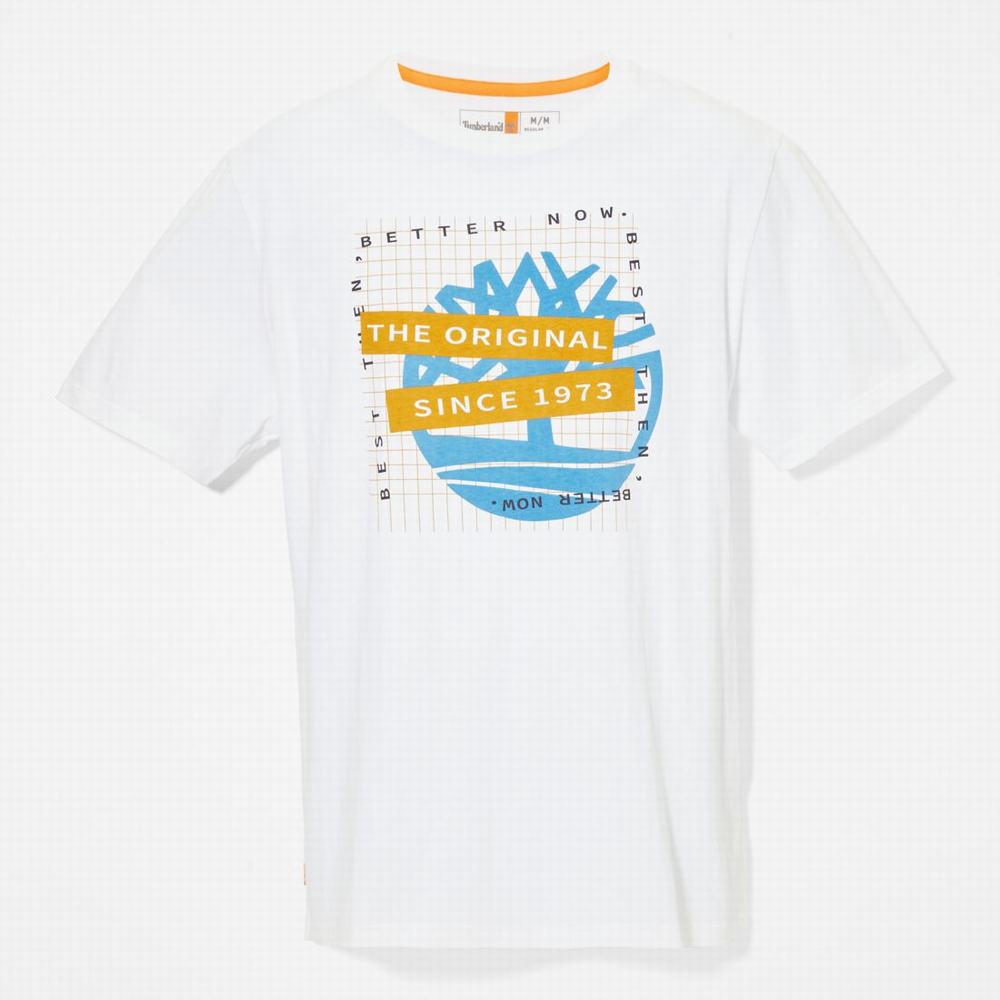 Timberland Front-Graphic Tişört Erkek Beyaz | TR-2713B