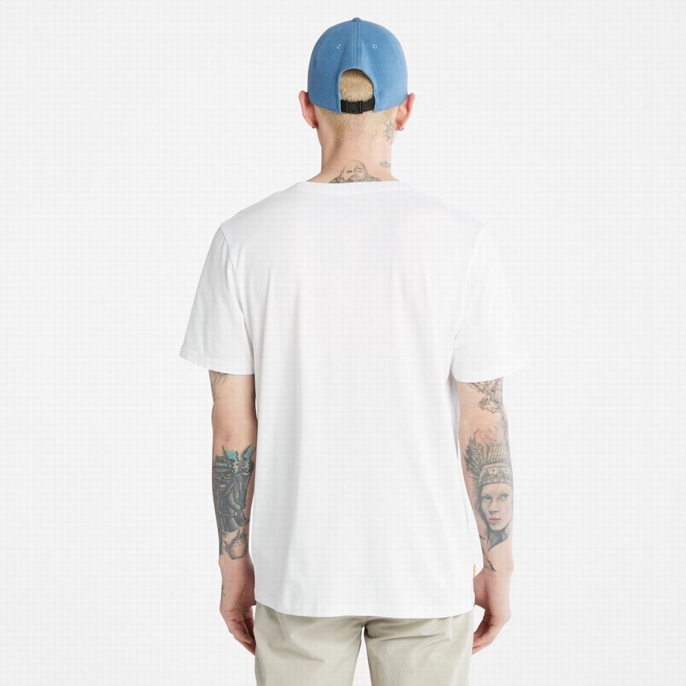 Timberland Front-Graphic Tişört Erkek Beyaz | TR-2713B