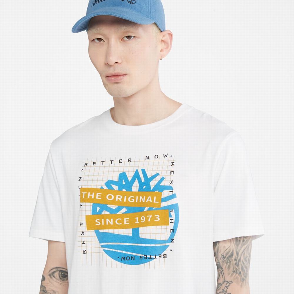 Timberland Front-Graphic Tişört Erkek Beyaz | TR-2713B
