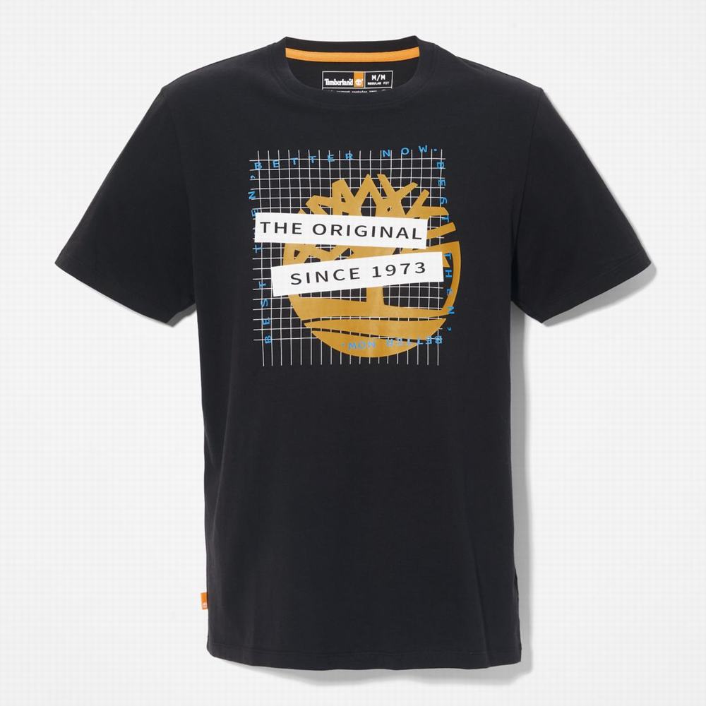 Timberland Front-Graphic Tişört Erkek Siyah | TR-6028N