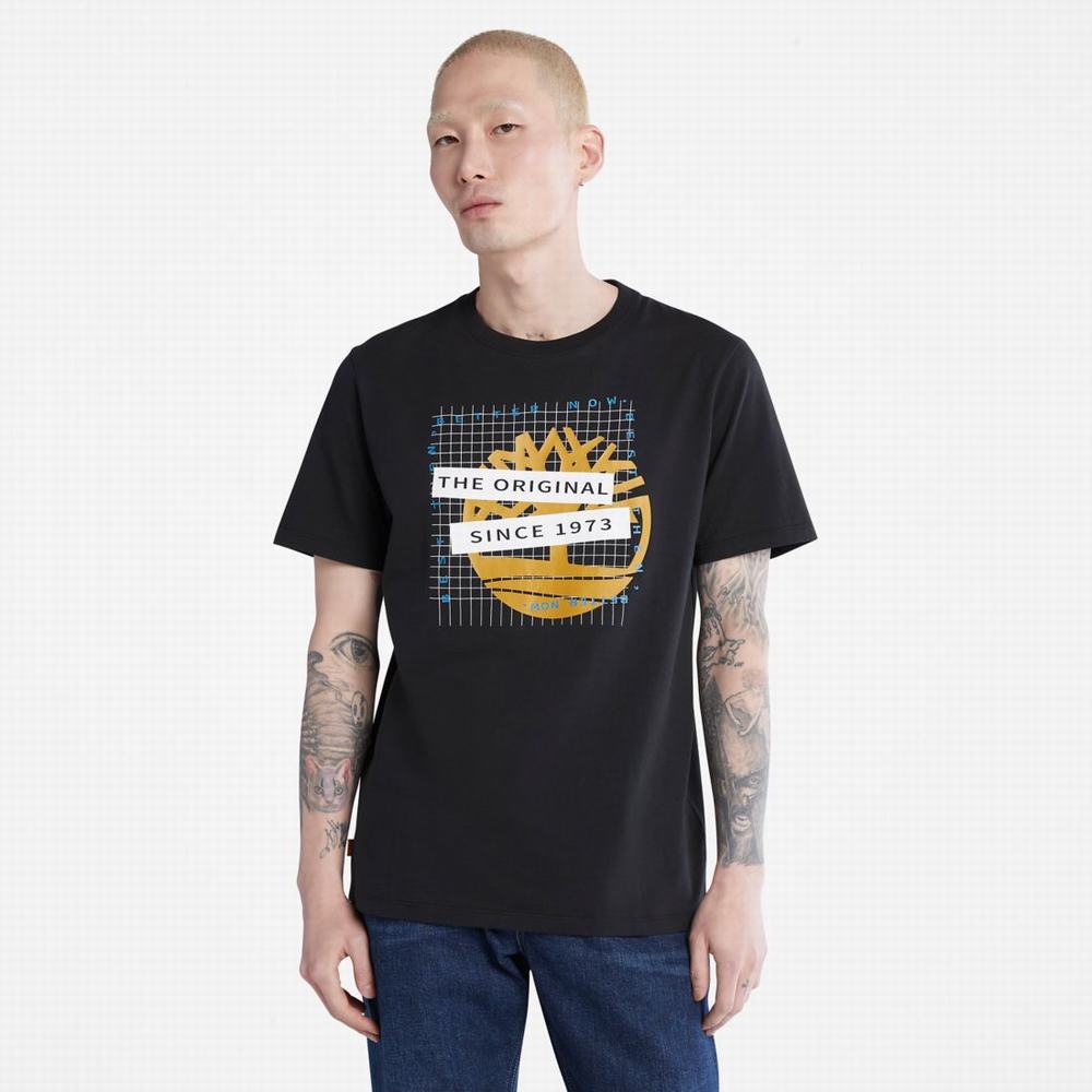 Timberland Front-Graphic Tişört Erkek Siyah | TR-6028N