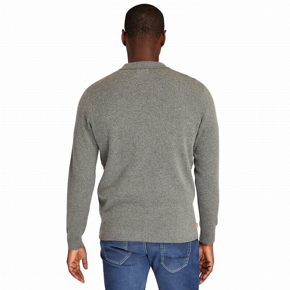 Timberland Full-Zip Kazak Erkek Koyu Gri | TR-6572S