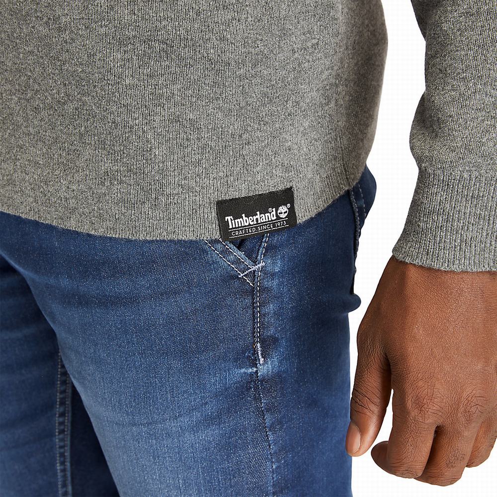 Timberland Full-Zip Kazak Erkek Koyu Gri | TR-6572S