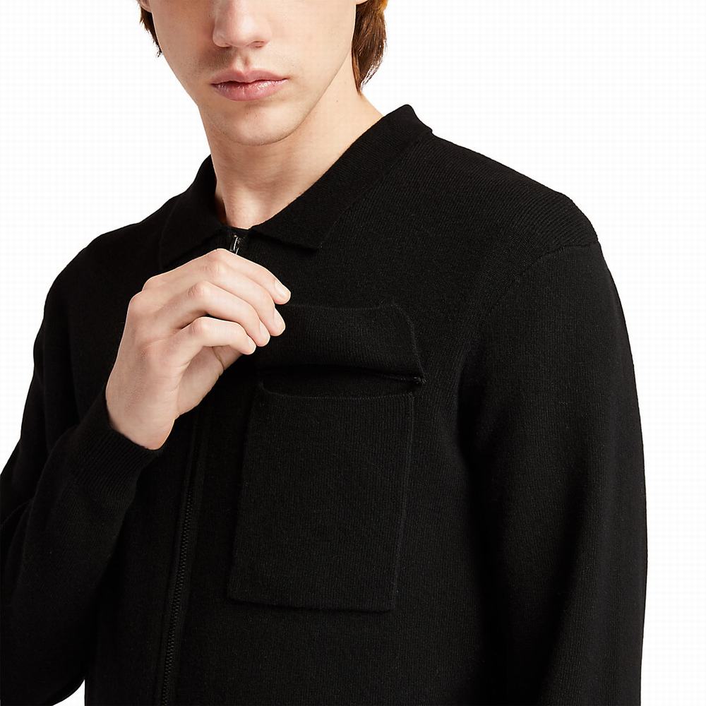 Timberland Full-Zip Kazak Erkek Siyah | TR-3527G