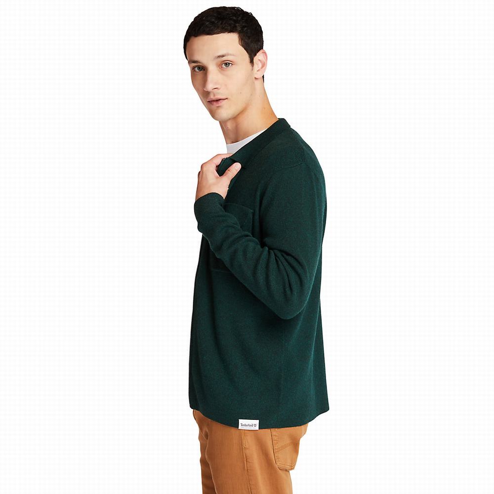 Timberland Full-Zip Kazak Erkek Yeşil | TR-9201D