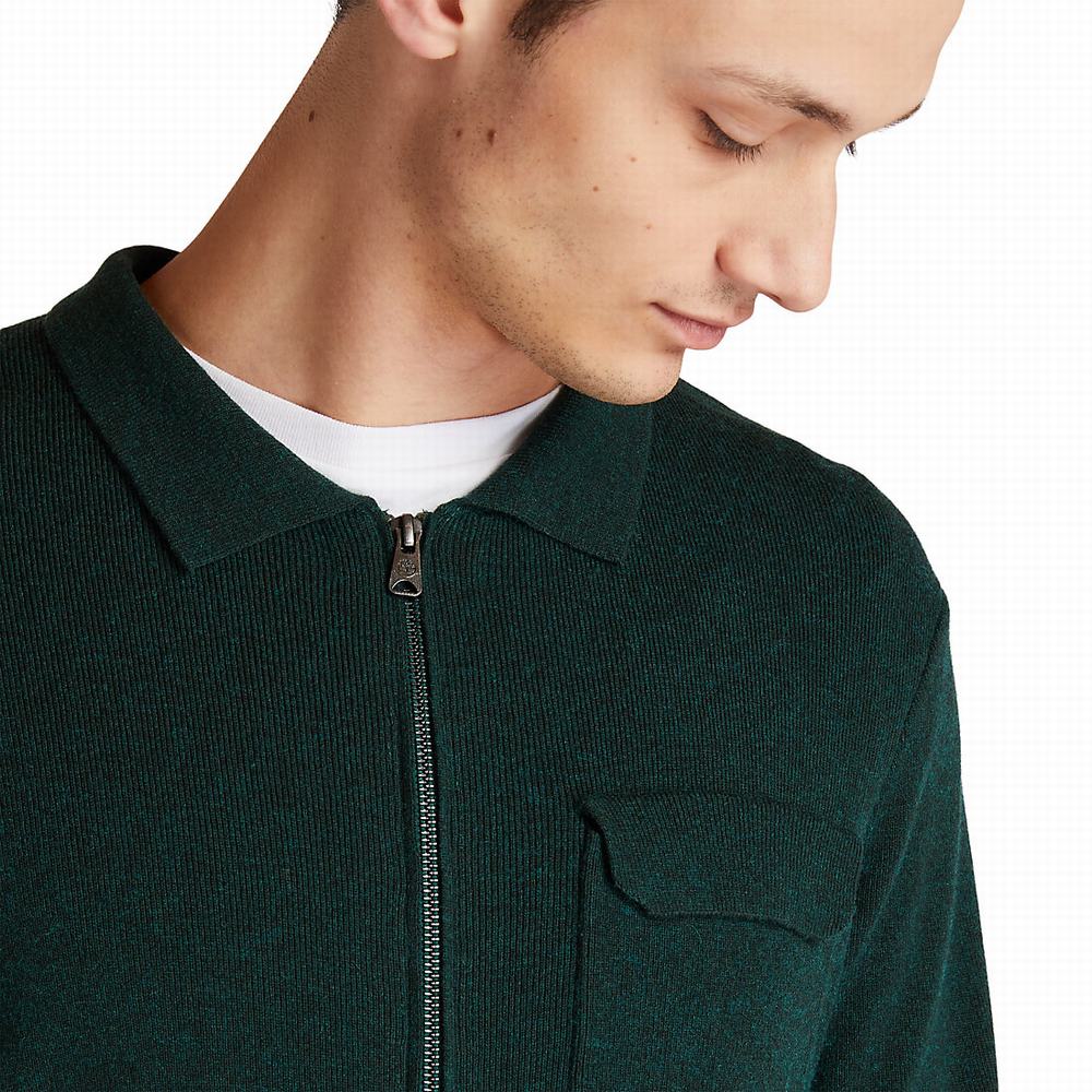 Timberland Full-Zip Kazak Erkek Yeşil | TR-9201D