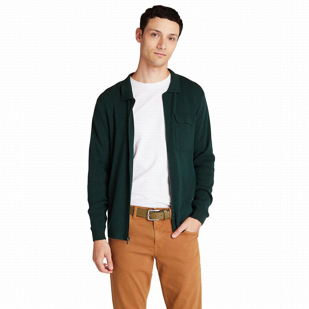 Timberland Full-Zip Kazak Erkek Yeşil | TR-9201D