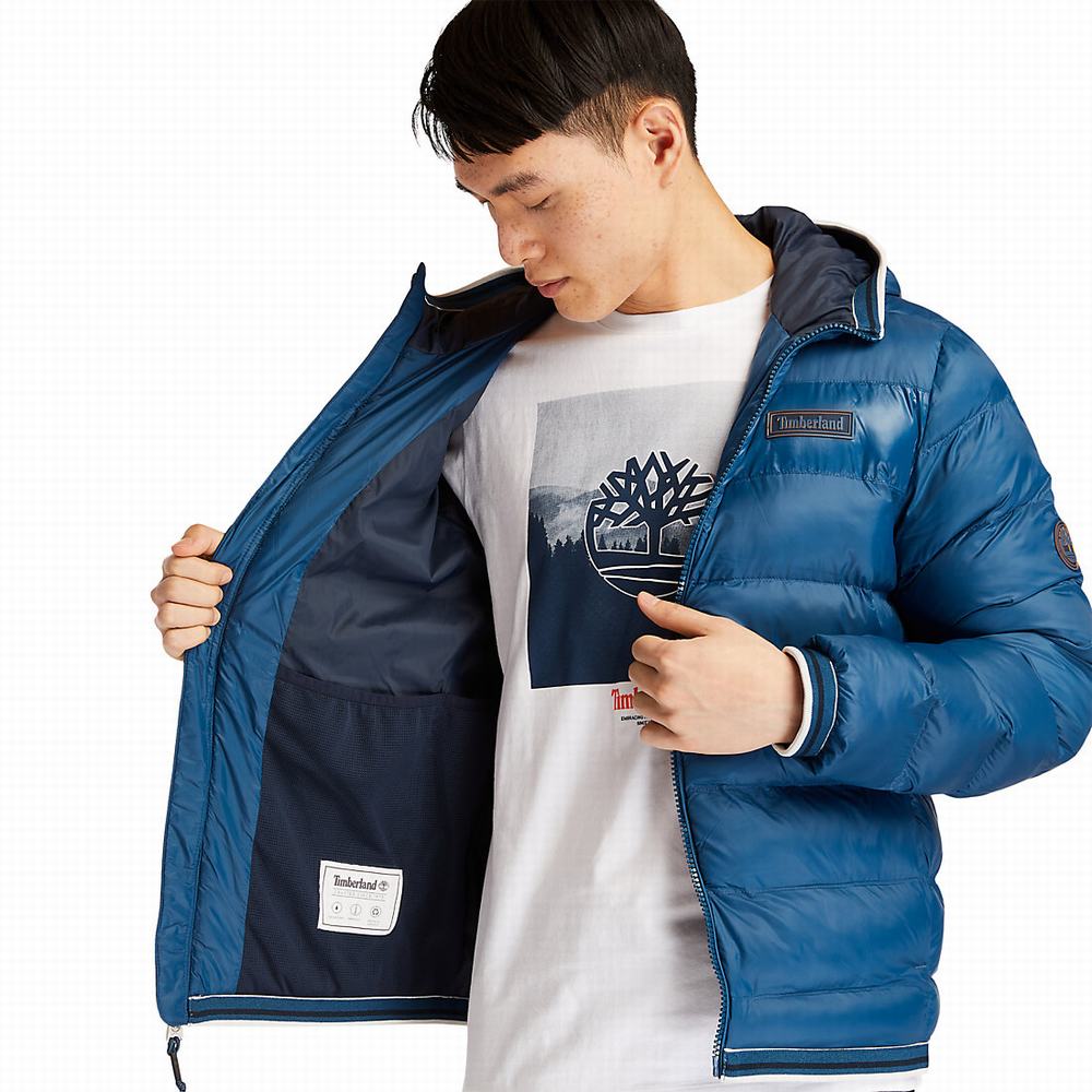 Timberland Garfield Kukuletalı Puffer Ceket Erkek Mavi | TR-4867K