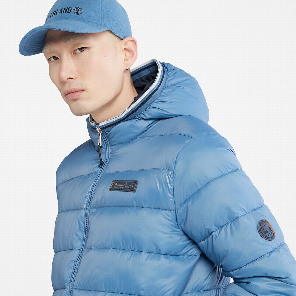 Timberland Garfield Midweight Kukuletalı Puffer Ceket Erkek Mavi | TR-5703Z