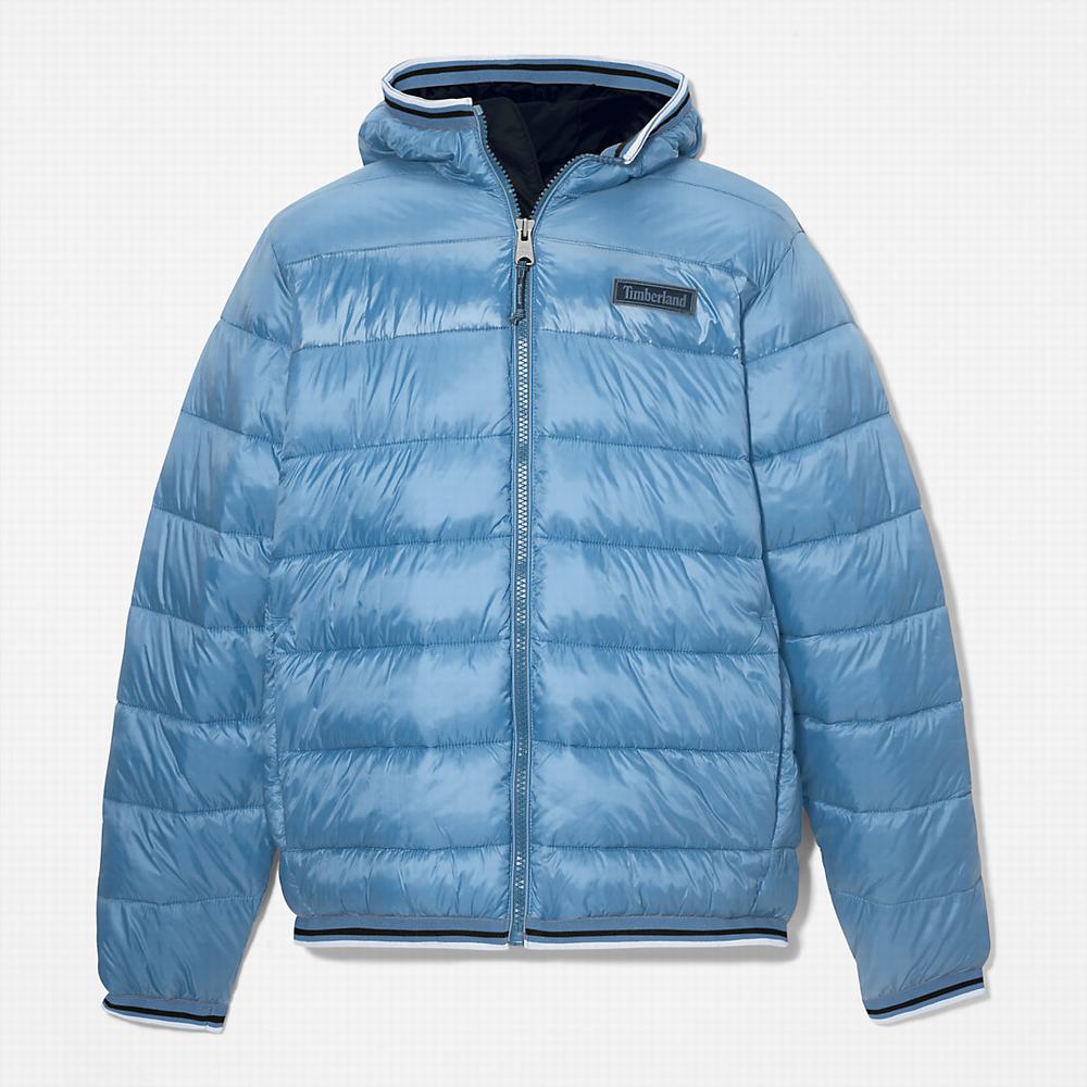 Timberland Garfield Midweight Kukuletalı Puffer Ceket Erkek Mavi | TR-5703Z