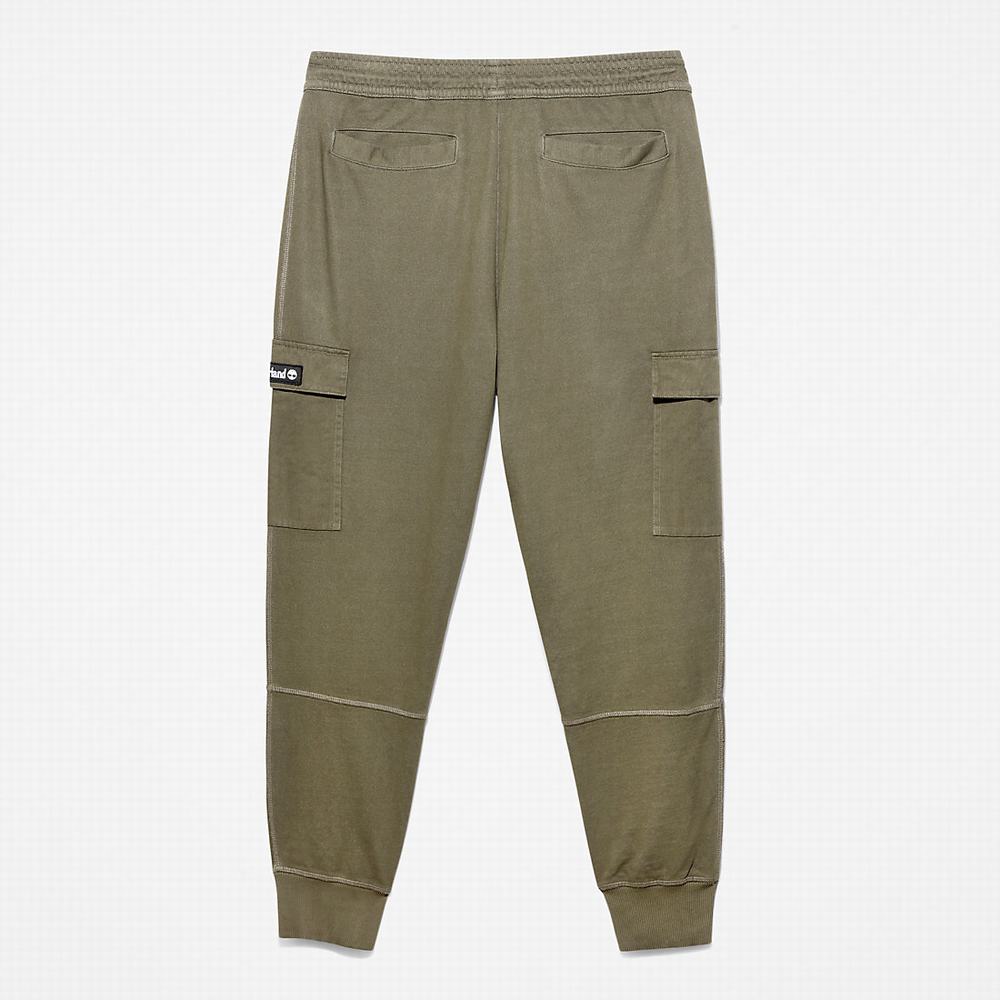 Timberland Garment-Dyed Cargo Sweatpants Pantolon Erkek Koyu Yeşil | TR-3452N