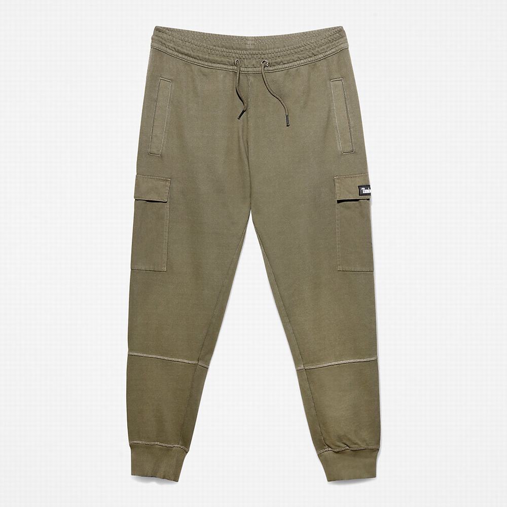 Timberland Garment-Dyed Cargo Sweatpants Pantolon Erkek Koyu Yeşil | TR-3452N