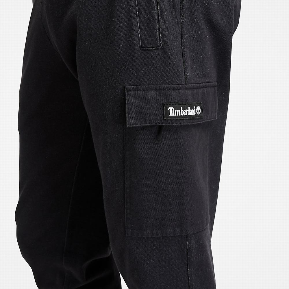 Timberland Garment-Dyed Cargo Sweatpants Pantolon Erkek Siyah | TR-6837M