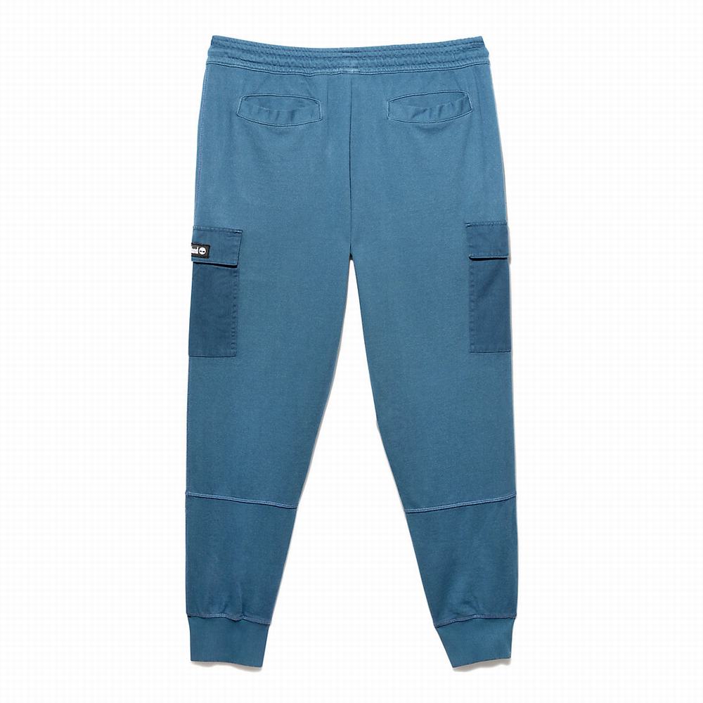Timberland Garment-Dyed Cargo Sweatpants Pantolon Erkek Mavi | TR-7234B
