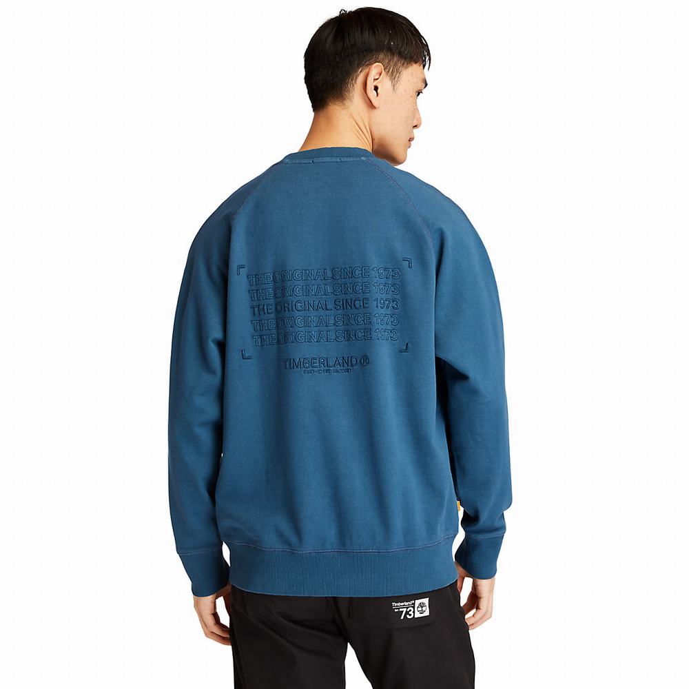 Timberland Garment-Dyed Graphic Tişörtü Erkek Mavi | TR-2086P