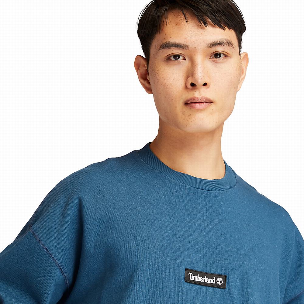 Timberland Garment-Dyed Graphic Tişörtü Erkek Mavi | TR-2086P