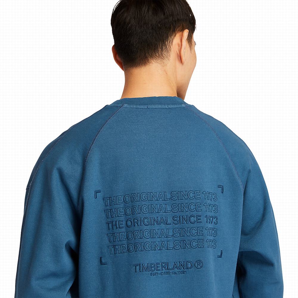 Timberland Garment-Dyed Graphic Tişörtü Erkek Mavi | TR-2086P