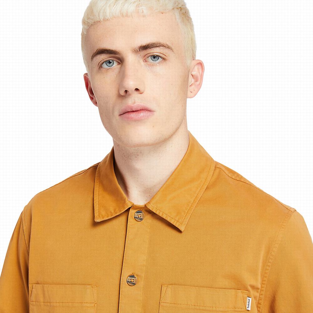 Timberland Garment-Dyed Twill Gömlek Erkek Turuncu | TR-7315P