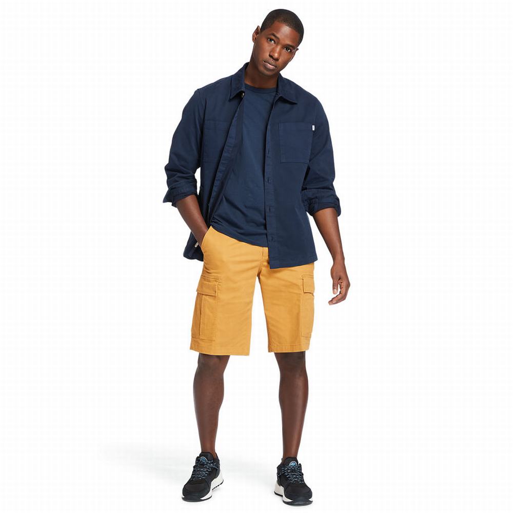 Timberland Garment-Dyed Twill Gömlek Erkek Lacivert | TR-8507Y