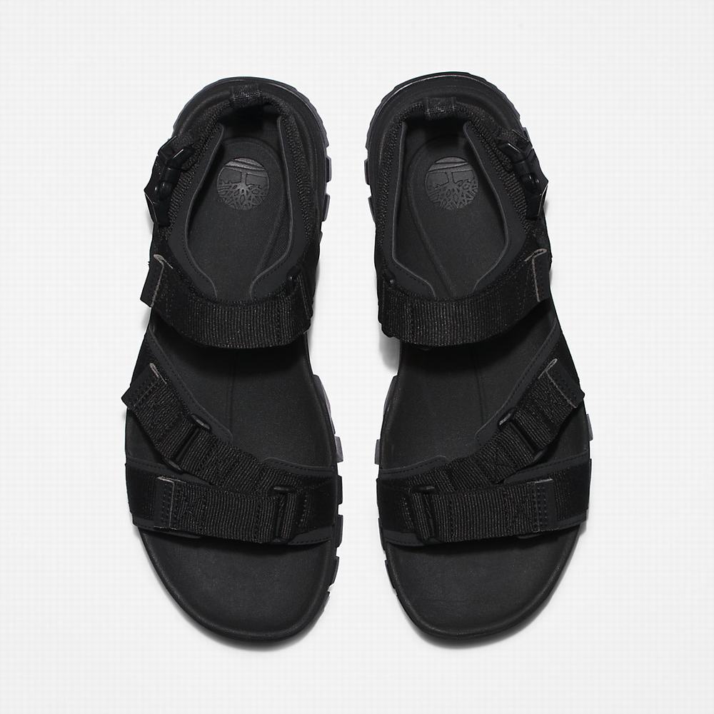 Timberland Garrison Yürüyüş Webbing-strap Sandalet Erkek Siyah | TR-3651T