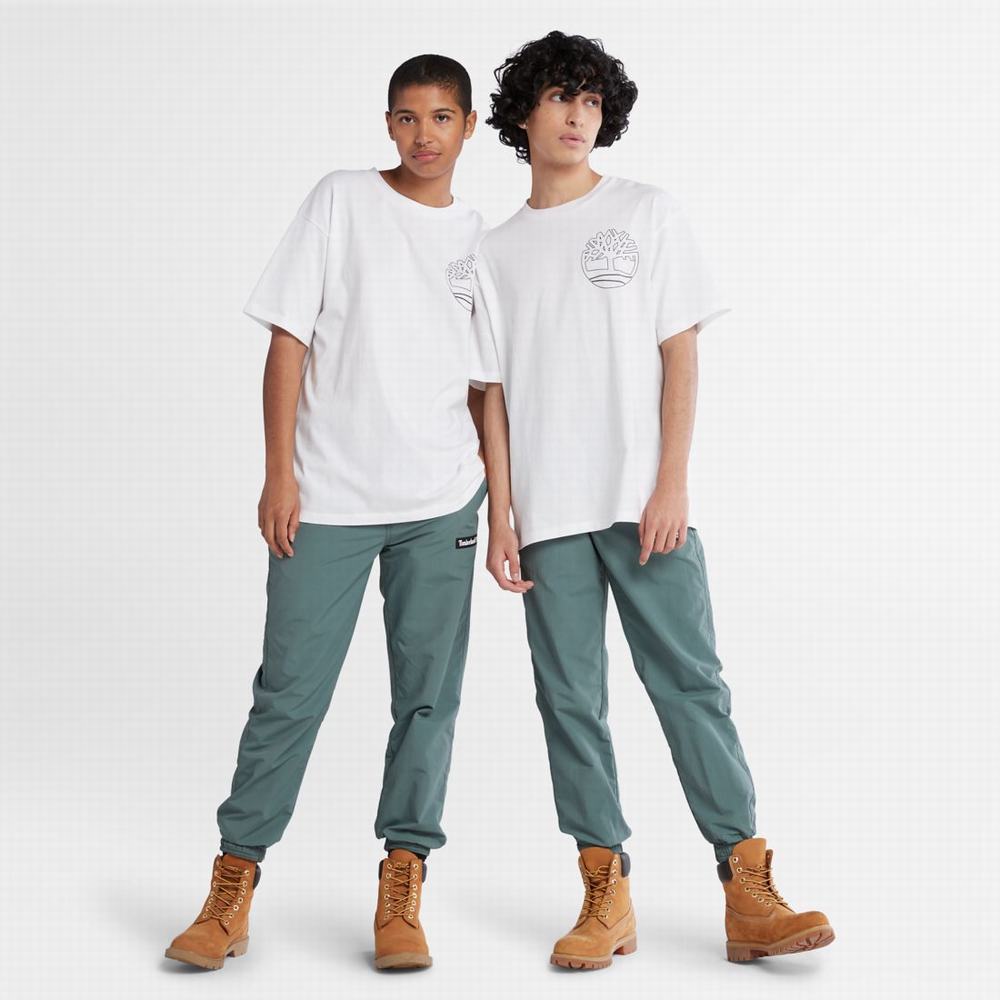 Timberland Graphic-Logo Tişört Kadın Beyaz | TR-1793U