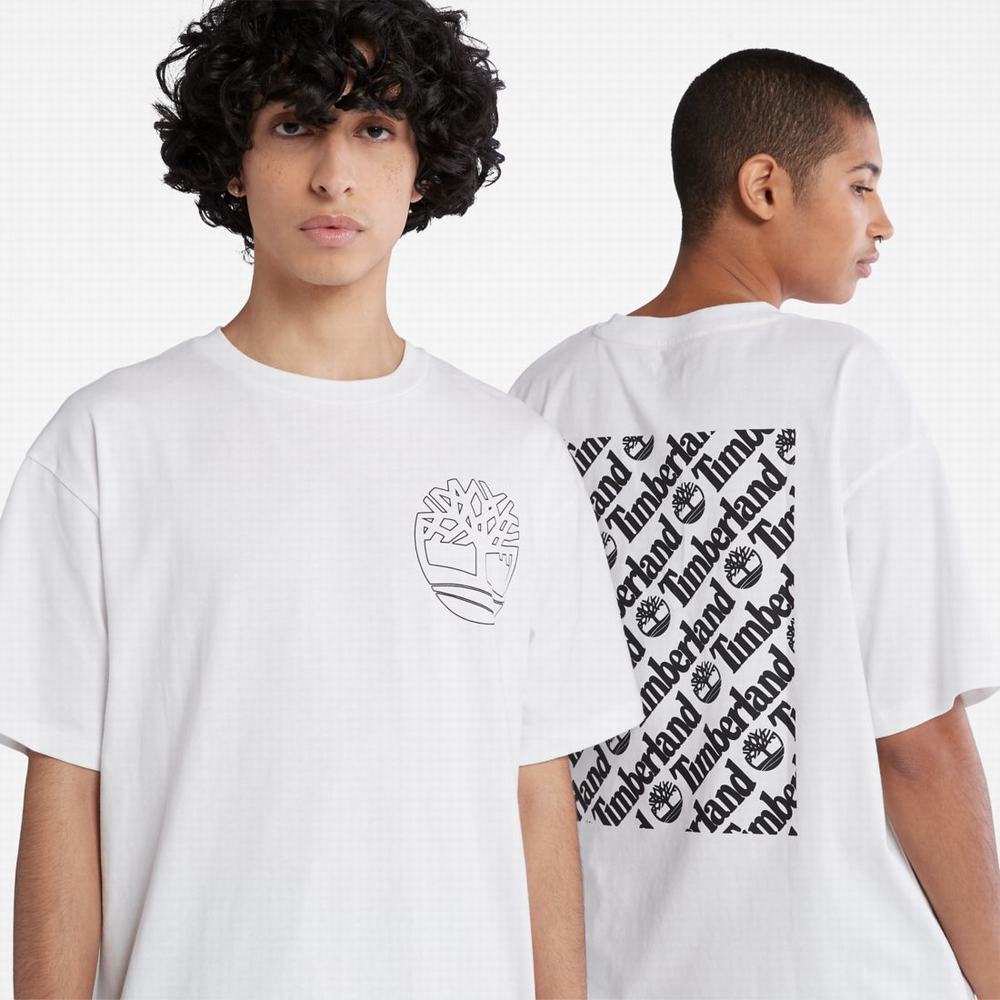 Timberland Graphic-Logo Tişört Kadın Beyaz | TR-1793U