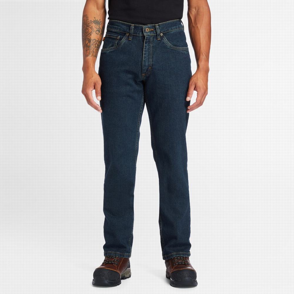Timberland Grit-N-Grind Flex Denim İş Kot Pantolon Erkek Koyu | TR-9824H