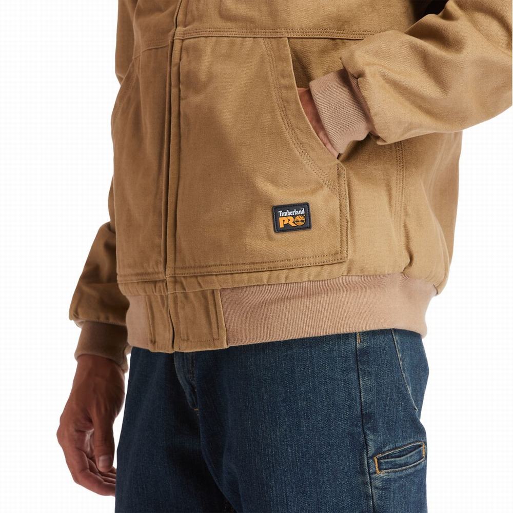 Timberland Gritman Astar, Kukuletalı Kanvas Ceket Erkek Koyu Kahverengi | TR-6408W