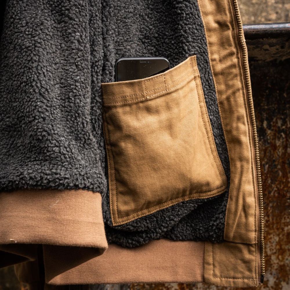 Timberland Gritman Astar, Kukuletalı Kanvas Ceket Erkek Koyu Kahverengi | TR-6408W