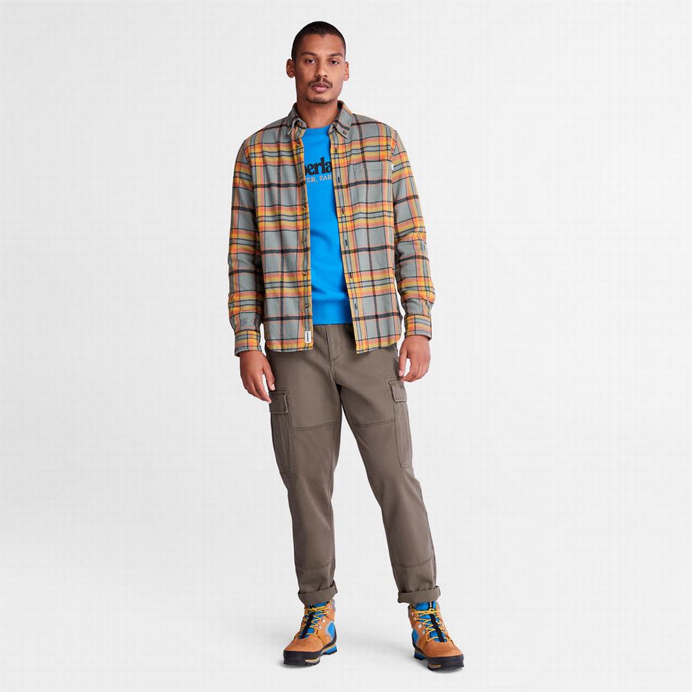 Timberland Heavy Flannel Check Gömlek Erkek Yeşil | TR-1495H