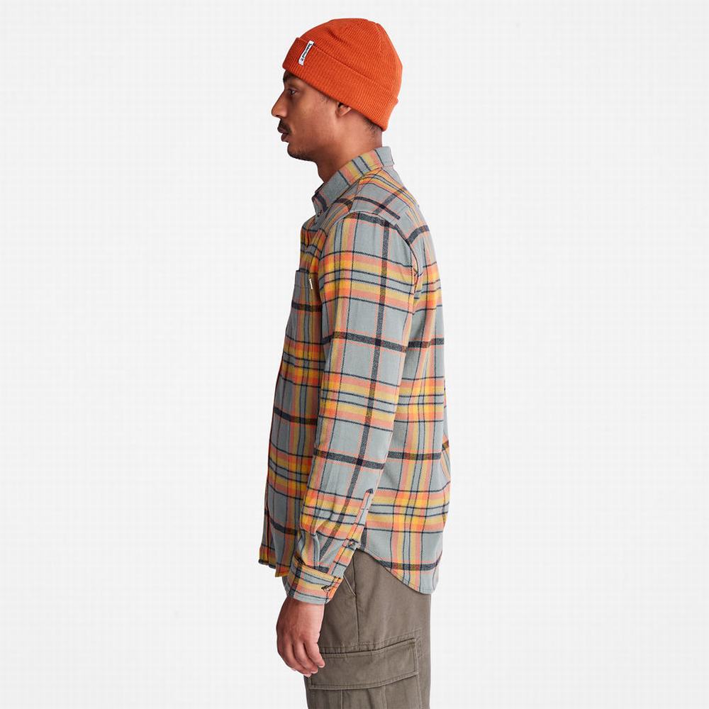 Timberland Heavy Flannel Check Gömlek Erkek Yeşil | TR-1495H