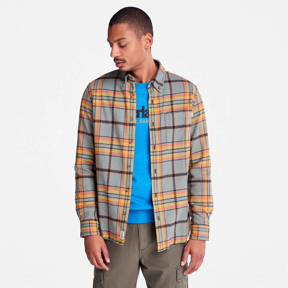 Timberland Heavy Flannel Check Gömlek Erkek Yeşil | TR-1495H