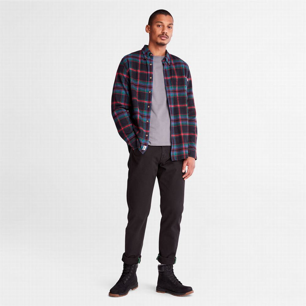 Timberland Heavy Flannel Check Gömlek Erkek Kırmızı | TR-1735Z