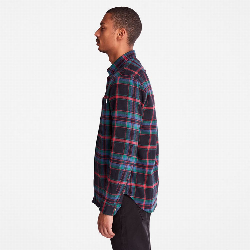 Timberland Heavy Flannel Check Gömlek Erkek Kırmızı | TR-1735Z