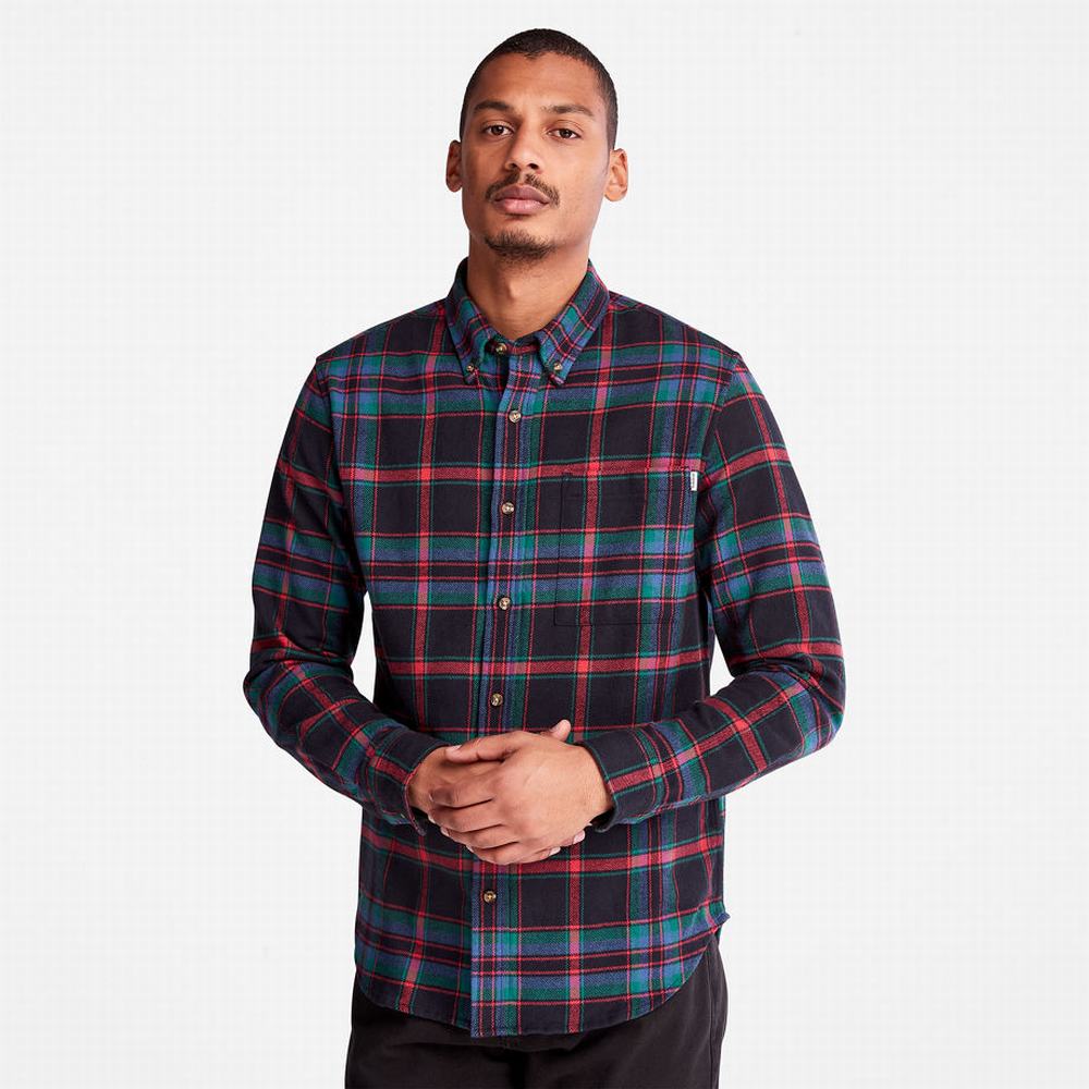 Timberland Heavy Flannel Check Gömlek Erkek Kırmızı | TR-1735Z