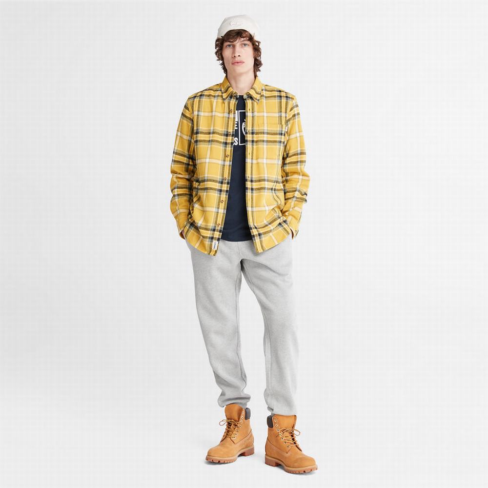 Timberland Heavy Flannel Check Gömlek Erkek Sarı | TR-4128K