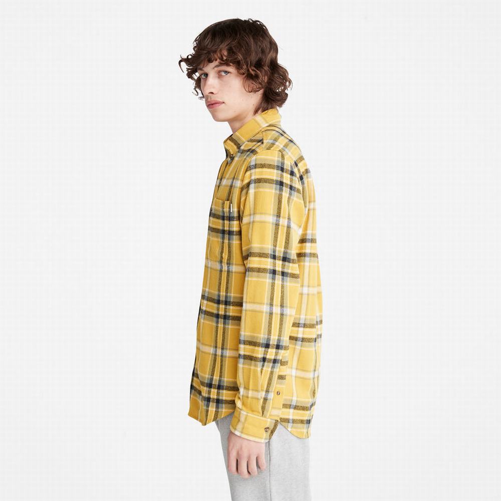 Timberland Heavy Flannel Check Gömlek Erkek Sarı | TR-4128K