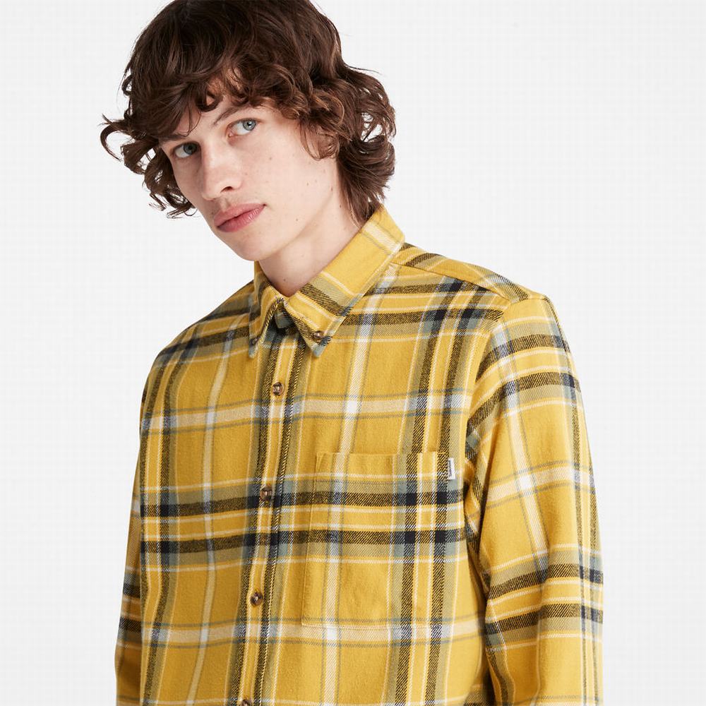 Timberland Heavy Flannel Check Gömlek Erkek Sarı | TR-4128K