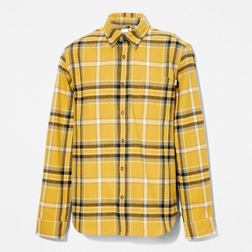 Timberland Heavy Flannel Check Gömlek Erkek Sarı | TR-4128K