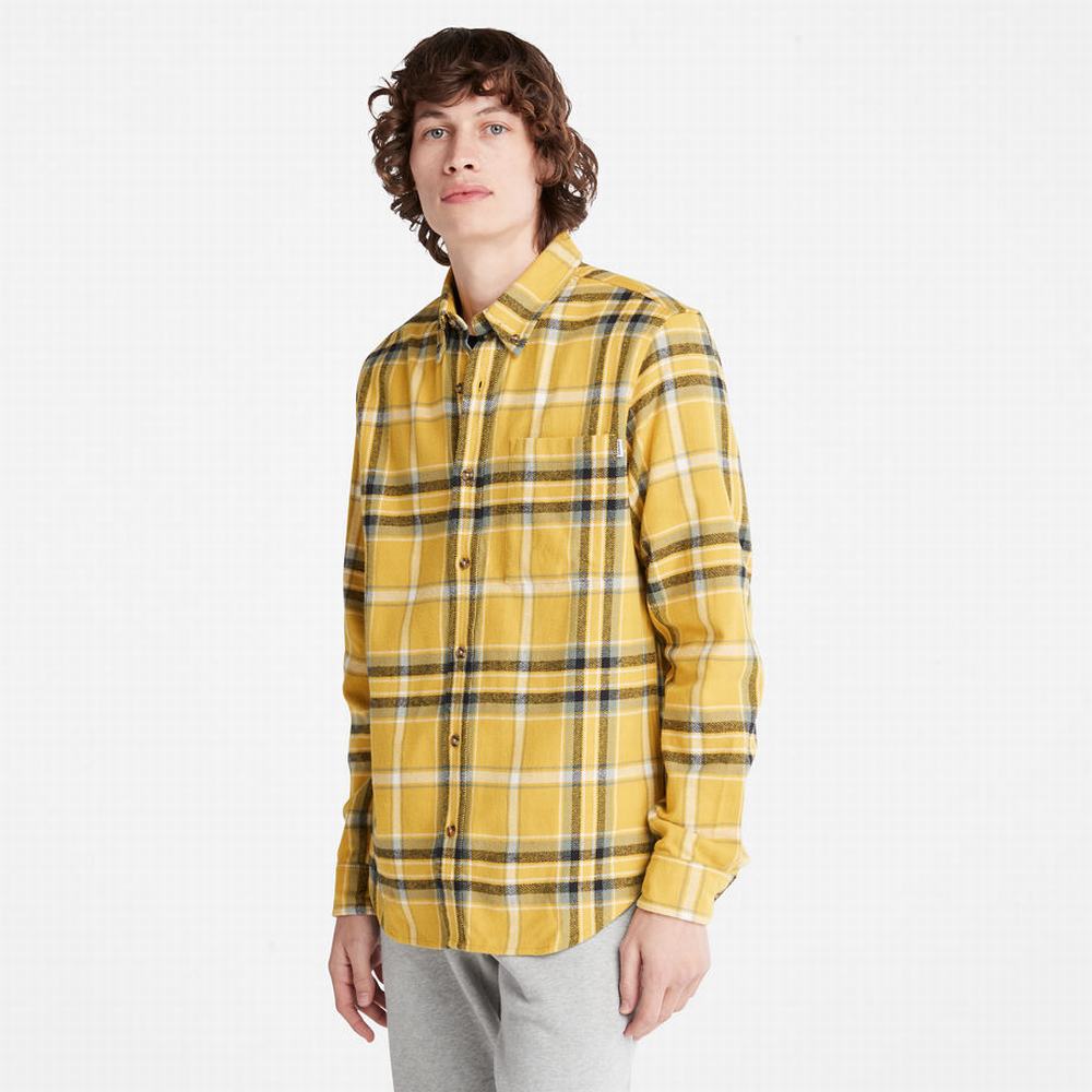 Timberland Heavy Flannel Check Gömlek Erkek Sarı | TR-4128K