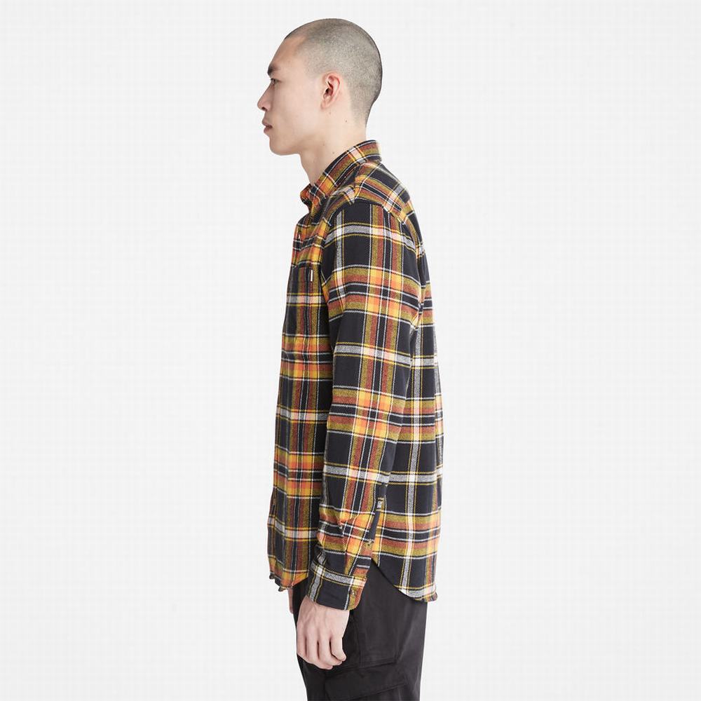 Timberland Heavy Flannel Check Gömlek Erkek Siyah | TR-5296L