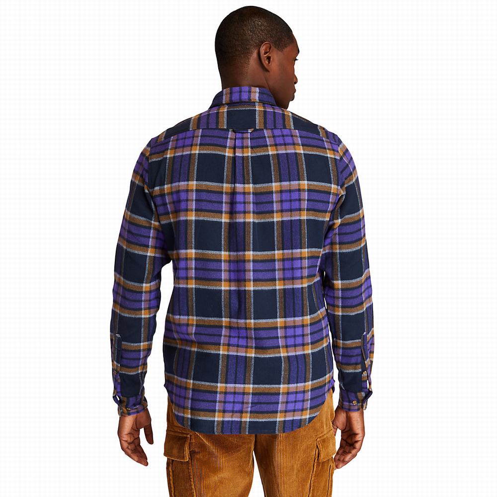 Timberland Heavy Flannel Check Gömlek Erkek Koyu Mavi | TR-9086M