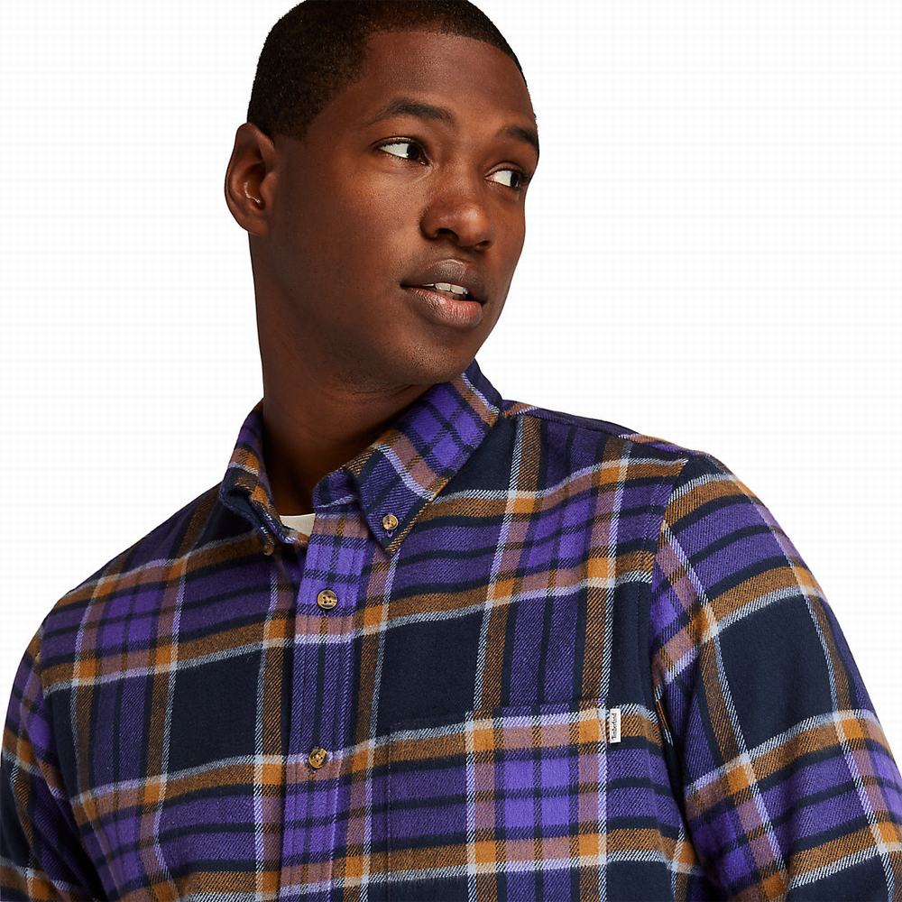 Timberland Heavy Flannel Check Gömlek Erkek Koyu Mavi | TR-9086M