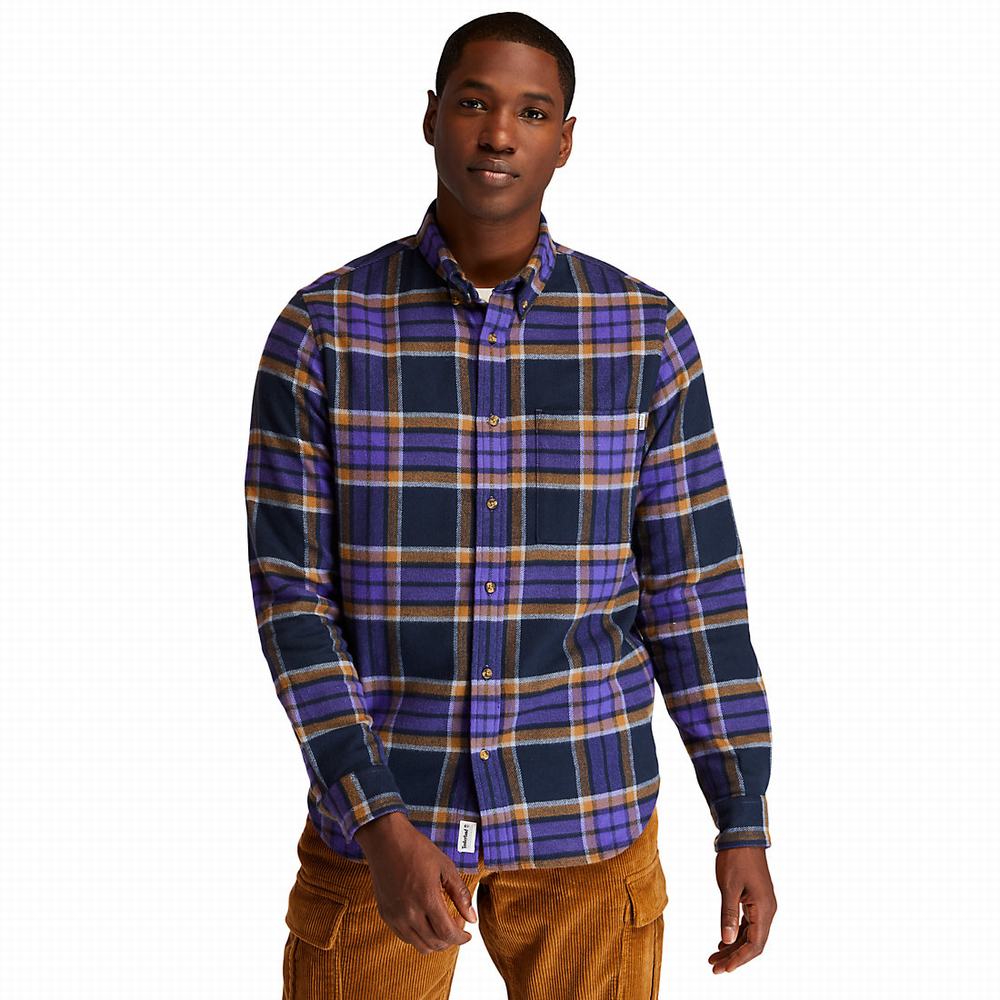 Timberland Heavy Flannel Check Gömlek Erkek Koyu Mavi | TR-9086M