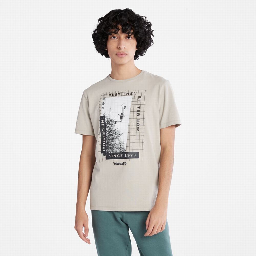 Timberland Heavyweight Front-Graphic Tişört Kadın Taupe | TR-8362X